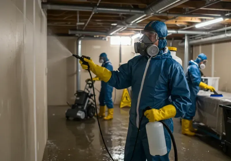 Basement Sanitization and Antimicrobial Treatment process in Buckner, KY