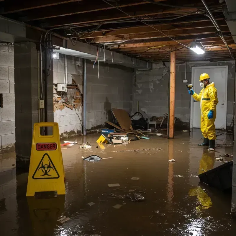 Flooded Basement Electrical Hazard in Buckner, KY Property